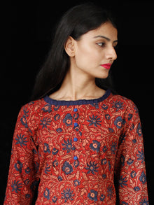 Red Indigo Beige Ajrakh Hand Block Printed Kurta - K136f1773
