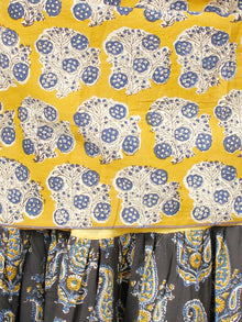 YELLOW IMPRINTS - Hand Block Printed Cotton Long Dress  - D142F1815