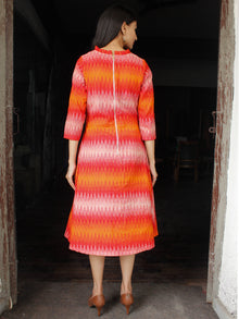 IKAT WAVE - Handwoven Ikat Cotton Dress - D330F1454