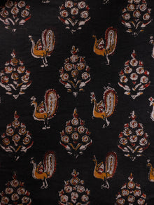 Black Ivory Rust Maroon Hand Block Printed Cotton Fabric Per Meter - F001F1810