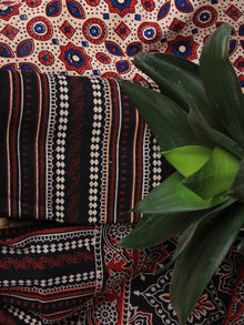 Black Beige Maroon Ajrakh Hand Block Printed Suit Set (Set of 3) - SU01HB456