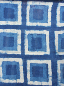 Indigo Chanderi Hand Block Dabu Printed Dupatta - D0417053