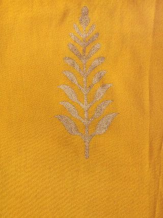 Yellow Gold Hand Block Printed Cotton Fabric Per Meter - F001F2000