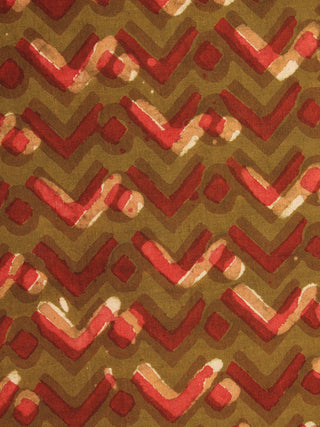 Multi Color Natural Dyed Hand Block Printed Cotton Fabric Per Meter - F0916246