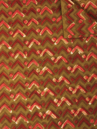 Multi Color Natural Dyed Hand Block Printed Cotton Fabric Per Meter - F0916246
