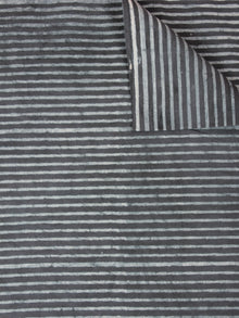 Grey Natural Dyed Hand Block Printed Cotton Fabric Per Meter - F0916250