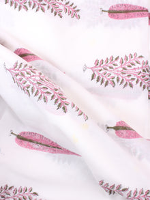 Multi Color Natural Dyed Hand Block Printed Cotton Fabric Per Meter - F0916259