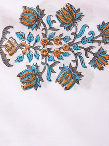 Multi Color Natural Dyed Hand Block Printed Cotton Fabric Per Meter - F0916262