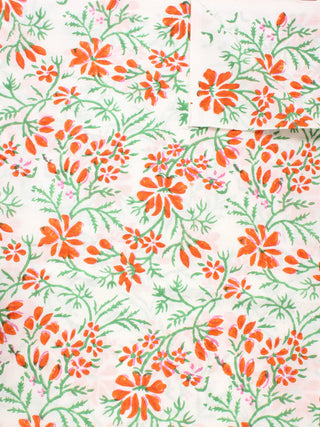 Multi Color Natural Dyed Hand Block Printed Cotton Fabric Per Meter - F0916263