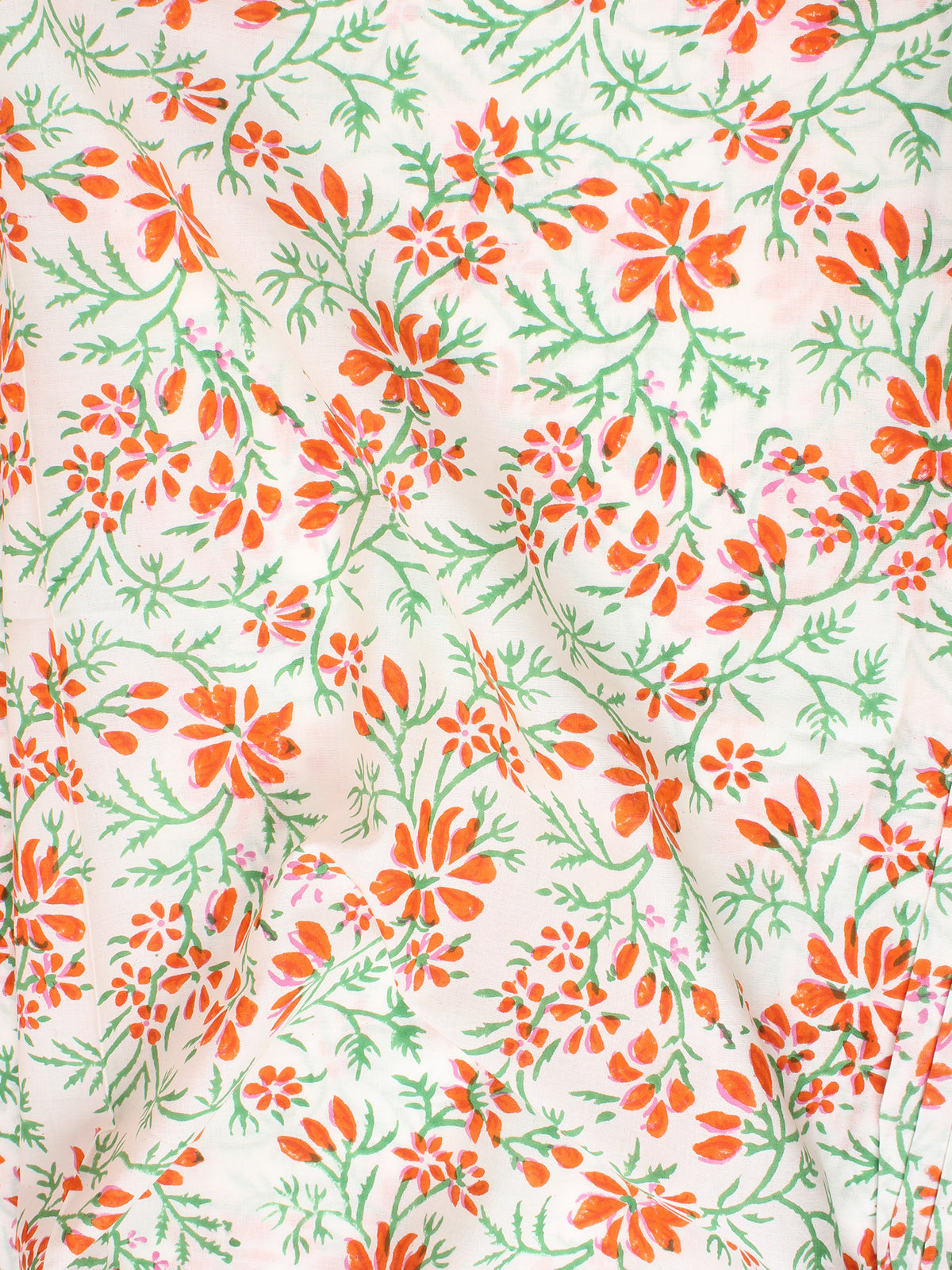 Multi Color Natural Dyed Hand Block Printed Cotton Fabric Per Meter - F0916263