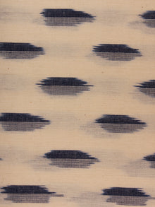 Ivory Grey Pochampally Hand Weaved Ikat Fabric Per Meter - F002F805