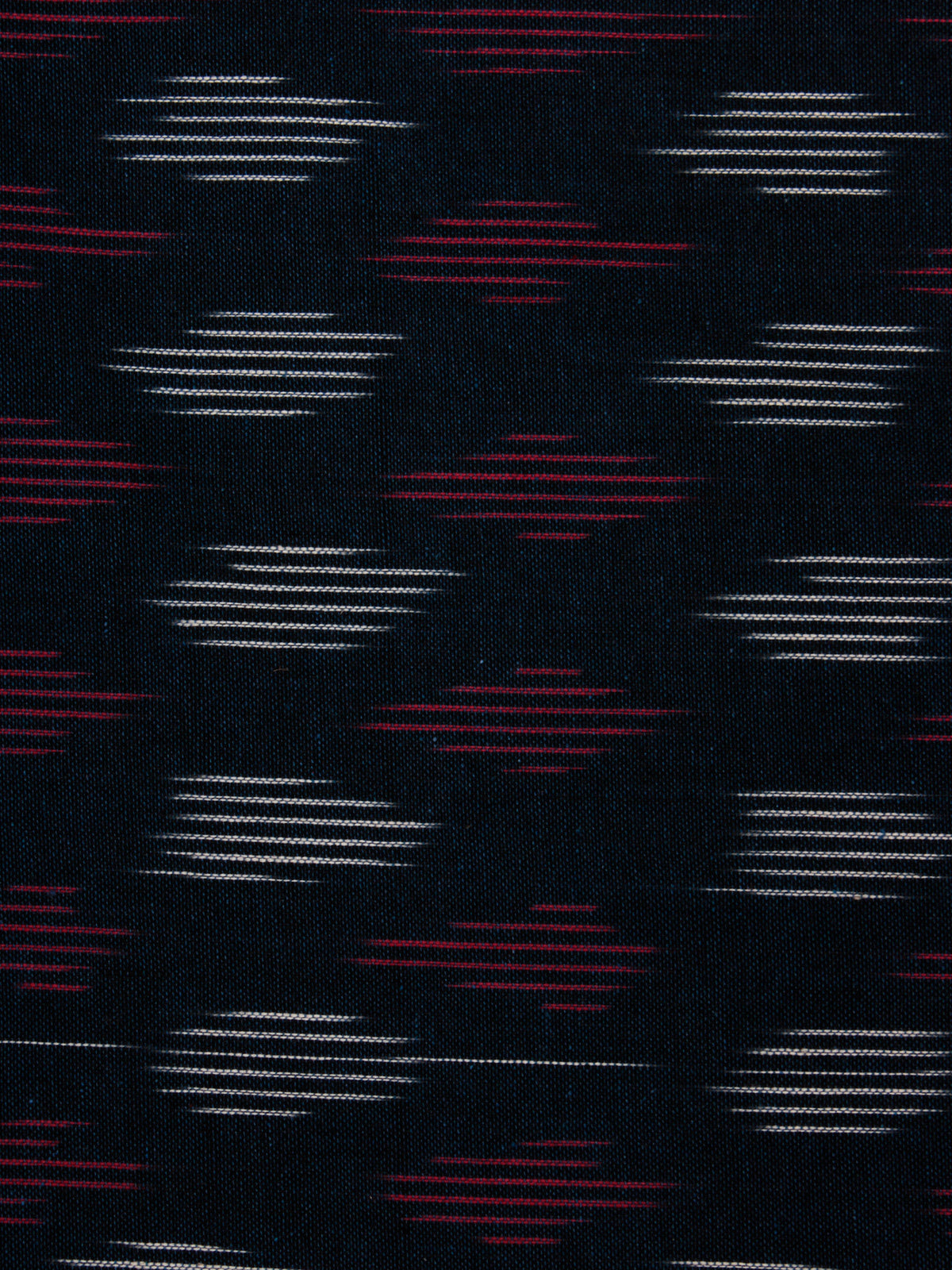 Black Lavender White Pochampally Hand Weaved Ikat Fabric Per Meter - F002F806