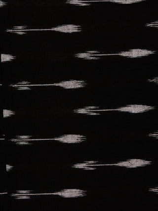 Black Ivory Pochampally Hand Weaved Ikat Fabric Per Meter - F002F809