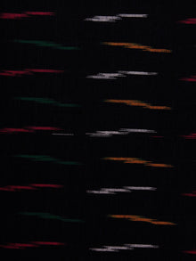 Black Multi Color Pochampally Hand Weaved Ikat Fabric Per Meter - F002F817