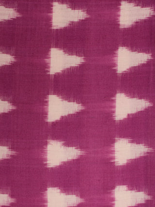 Levander  Ivory Pochampally Hand Weaved Double Ikat Traingular Fabric Per Meter - F002F827