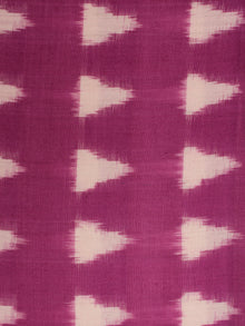 Levander  Ivory Pochampally Hand Weaved Double Ikat Traingular Fabric Per Meter - F002F827