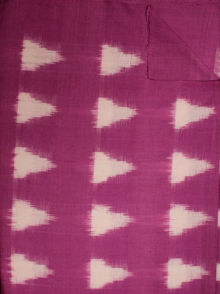 Levander  Ivory Pochampally Hand Weaved Double Ikat Traingular Fabric Per Meter - F002F827