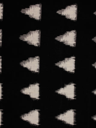 Black Ivory Pochampally Hand Weaved Double Ikat Traingular Fabric Per Meter - F002F828