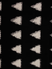 Black Ivory Pochampally Hand Weaved Double Ikat Traingular Fabric Per Meter - F002F828