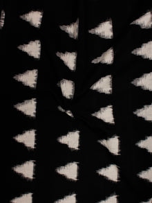 Black Ivory Pochampally Hand Weaved Double Ikat Traingular Fabric Per Meter - F002F828