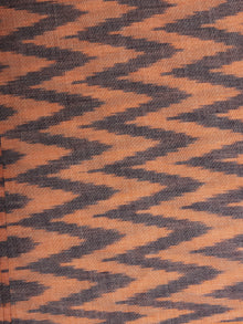 Peach Grey Pochampally Hand Weaved Ikat Mercerised  Fabric Per Meter - F002F832