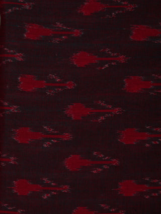 Green Red Shaded Pochampally Hand Weaved Ikat Mercerised  Fabric Per Meter - F002F836