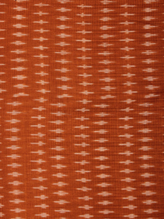 Mustard Ivory Pochampally Hand Weaved Ikat Mercerised Cotton Fabric Per Meter - F002F837
