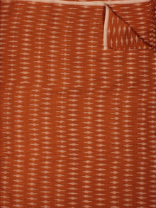 Mustard Ivory Pochampally Hand Weaved Ikat Mercerised Cotton Fabric Per Meter - F002F837