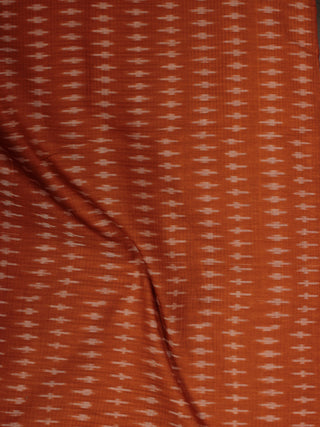 Mustard Ivory Pochampally Hand Weaved Ikat Mercerised Cotton Fabric Per Meter - F002F837