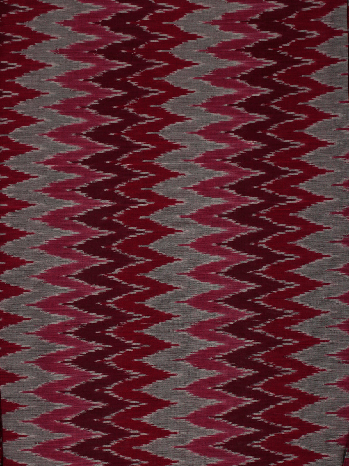 Maroon Red Pink Grey Pochampally Hand Weaved Ikat Mercerised Cotton Fabric Per Meter - F002F839