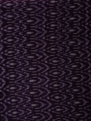 Purple Ivory Pochampally Hand Weaved Ikat Mercerised  Fabric Per Meter - F002F840