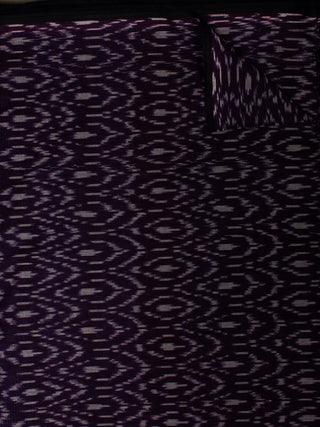 Purple Ivory Pochampally Hand Weaved Ikat Mercerised  Fabric Per Meter - F002F840