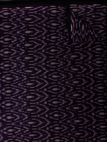 Purple Ivory Pochampally Hand Weaved Ikat Mercerised  Fabric Per Meter - F002F840