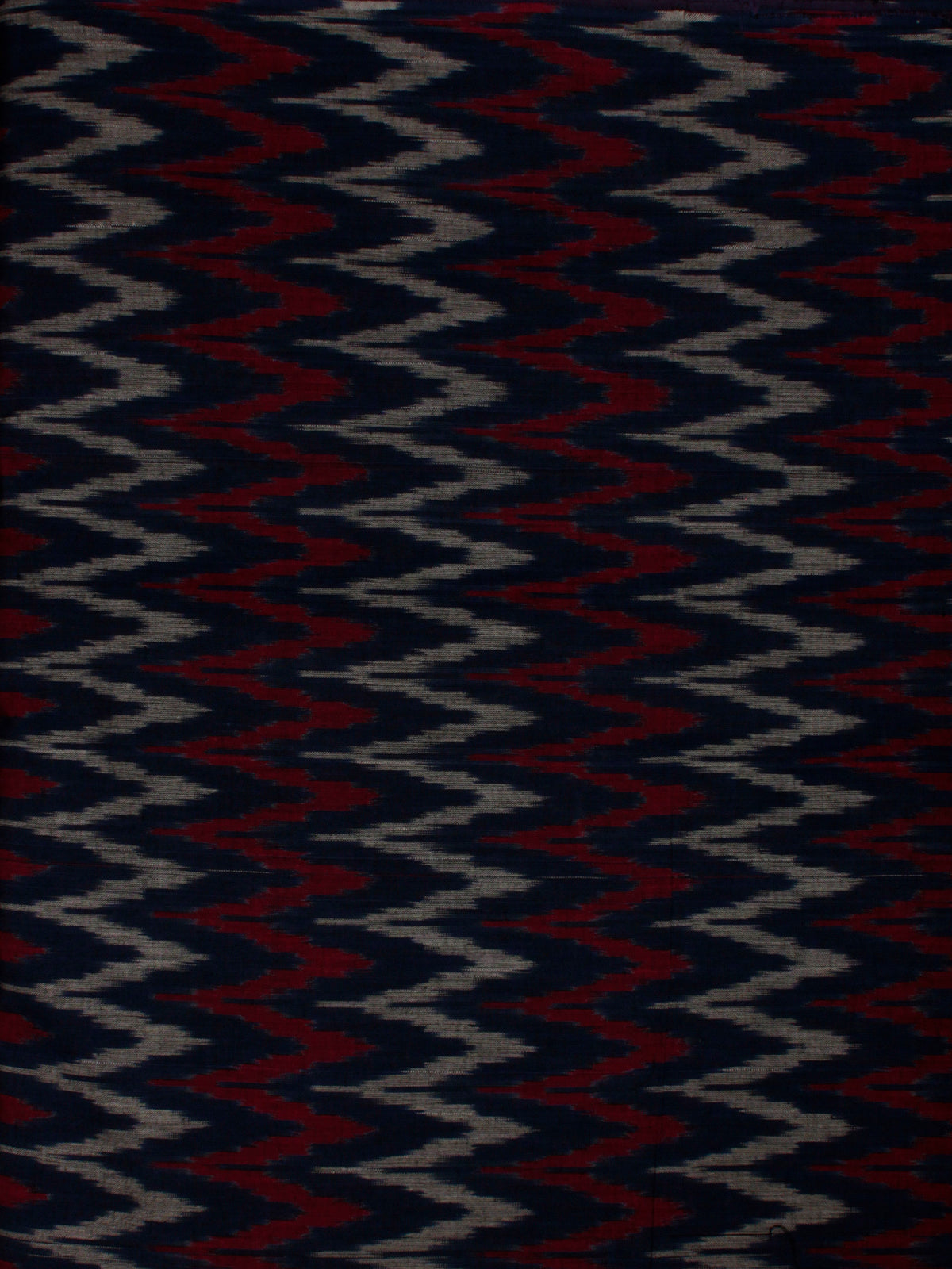 Indigo Maroon Grey Pochampally Hand Weaved Ikat Mercerised  Fabric Per Meter - F002F842