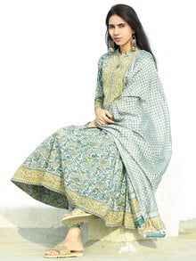 Nayab Manal - Set of Anarkali Kurta Pants & Dupatta - KS25F2554D