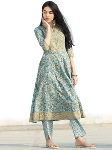 Nayab Manal - Set of Anarkali Kurta Pants & Dupatta - KS25F2554D