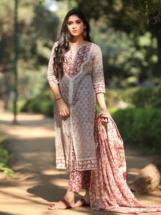 Jashn Noor - Set of Kurta Pants & Dupatta - KS78B2406D