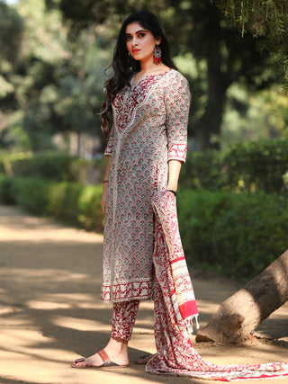 Jashn Noor - Set of Kurta Pants & Dupatta - KS78B2406D