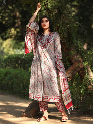 Jashn Noor - Set of Kurta Pants & Dupatta - KS78B2406D