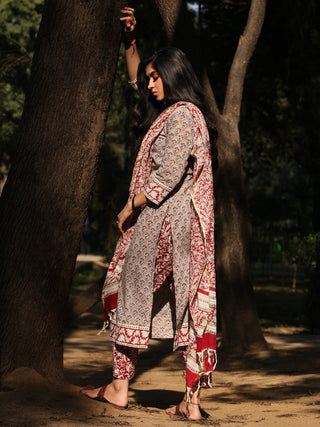 Jashn Noor - Set of Kurta Pants & Dupatta - KS78B2406D