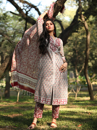 Jashn Noor - Set of Kurta Pants & Dupatta - KS78B2406D