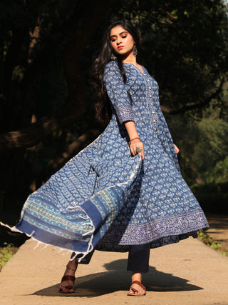 Jashn Shabina - Set of Anarkali Kurta Palazzo & Dupatta - KS29EXXXD