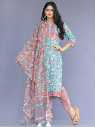 Jashn Gulnur - Set of Kurta Pants & Dupatta - KS60B2276D