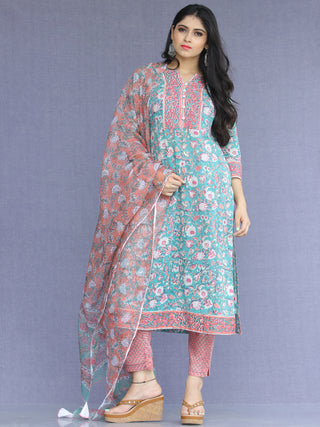 Jashn Gulnur - Set of Kurta Pants & Dupatta - KS60B2276D