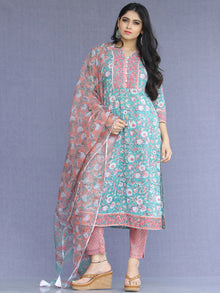 Jashn Gulnur - Set of Kurta Pants & Dupatta - KS60B2276D