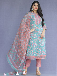 Jashn Gulnur - Set of Kurta Pants & Dupatta - KS60B2276D
