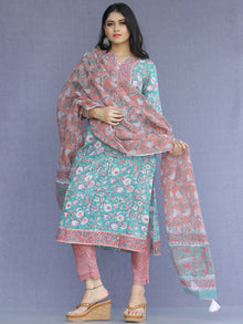 Jashn Gulnur - Set of Kurta Pants & Dupatta - KS60B2276D