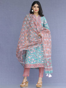 Jashn Gulnur - Set of Kurta Pants & Dupatta - KS60B2276D