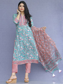 Jashn Gulnur - Set of Kurta Pants & Dupatta - KS60B2276D