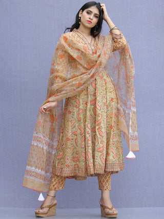 Jashn Zafraan - Set of Kurta Pants & Dupatta - KS33A2272D